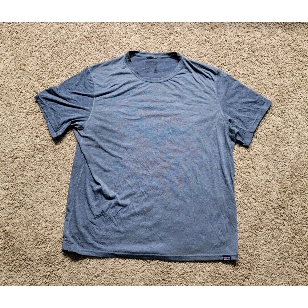 Patagonia Capilene T-Shirt Mens XL Smolder Blue Cool Trail Ultrasoft 24496